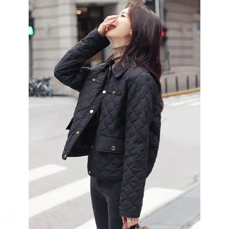 秋冬小香风轻薄羽绒服2023秋冬女装新款时尚羽绒服短款小个