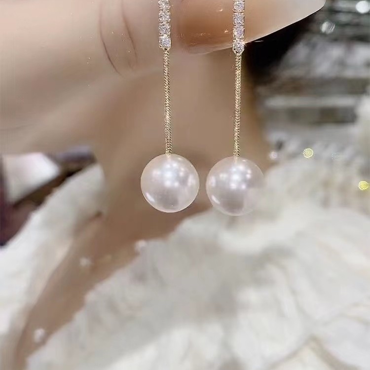 铜合金耳饰 气质轻奢时尚百搭小众简约长款两戴耳坠N0313