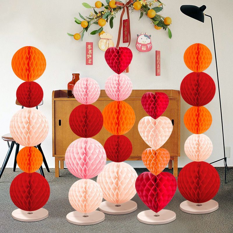 蜂窝球装饰品婚庆蜂窝球摆件结婚订婚客厅房间背景墙布置装饰批发