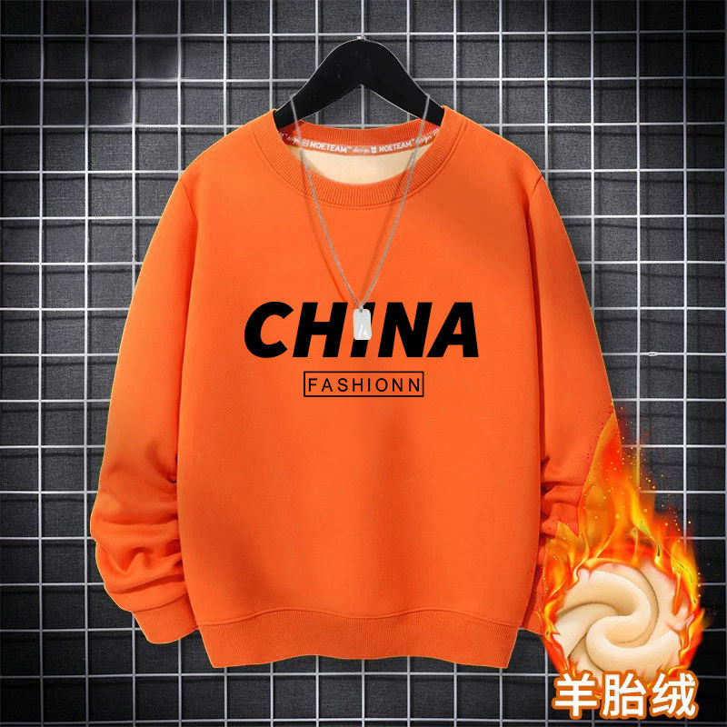 胖童装男童加肥加大冬装保暖上衣12-15岁大童宽松男孩加绒卫衣潮f