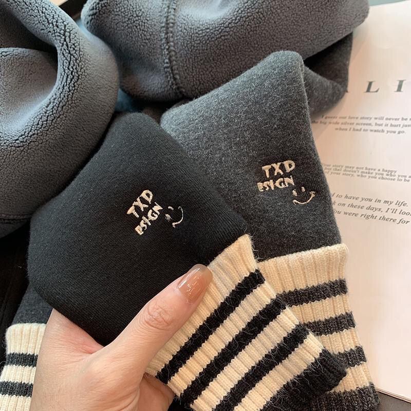 女童一体绒裤子儿童2023新款冬季加绒长裤宝宝洋气休闲加厚打底裤