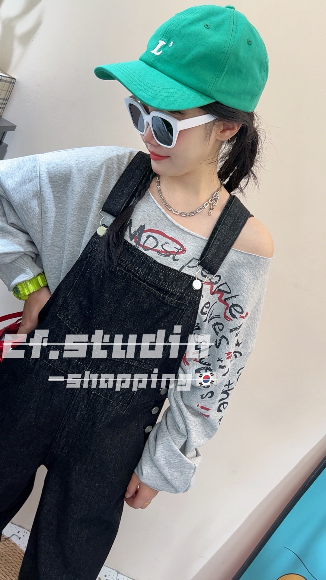 牛仔背带裤 秋装新款 