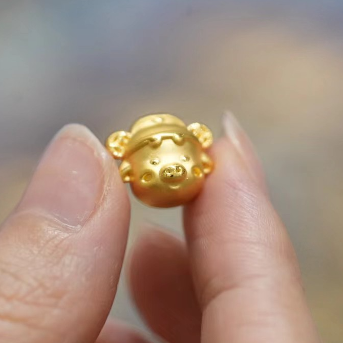 【巧玲专享】足金999天蓬元帅猪八戒吊坠