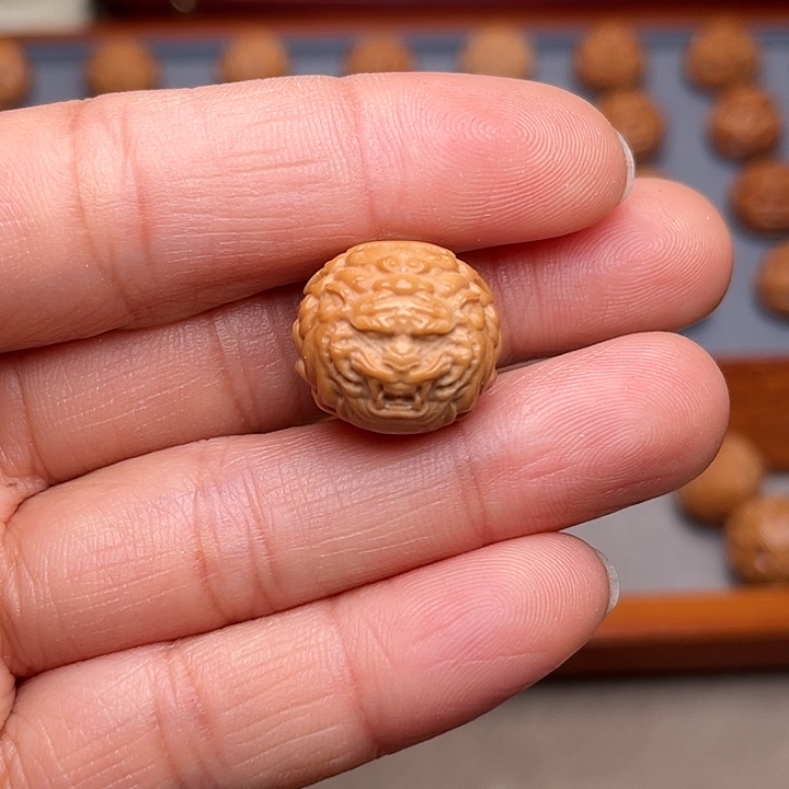 猴头核桃吊坠唐狮白虎单粒