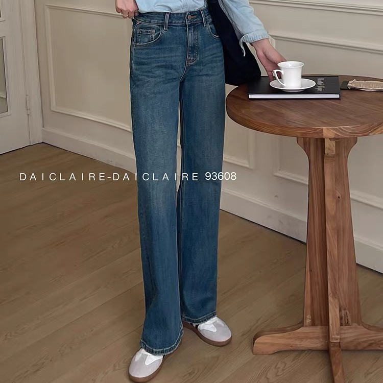 NO退换代嘉儿牛仔裤2023年秋季宽松窄版拖地裤93608