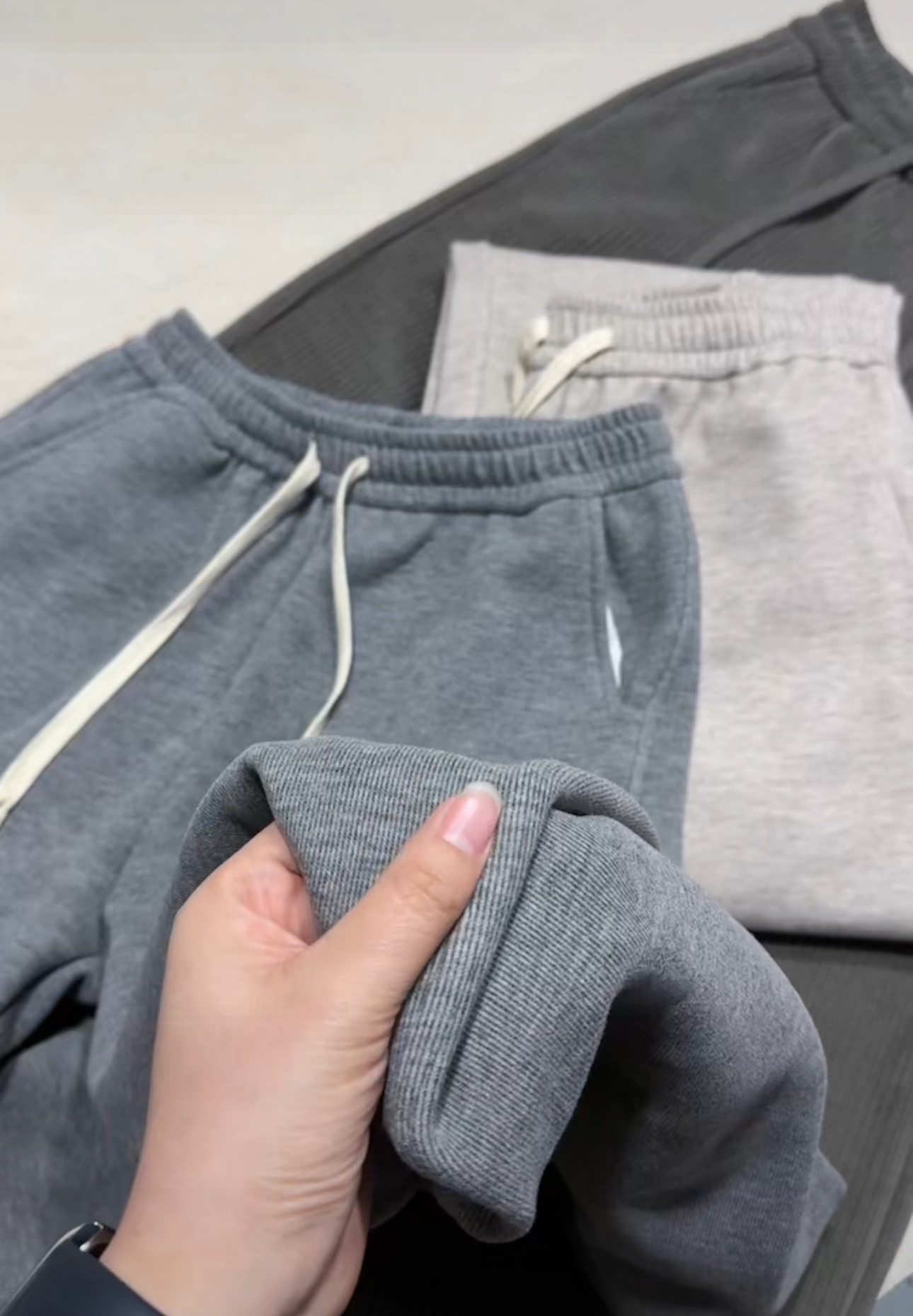 米蓝家糯米阔腿拖地裤0080