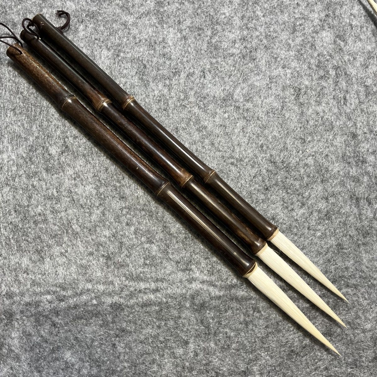 长锋羊毫毛笔长峰书法行书篆书草书大草专业级纯羊毫行草专用长杆