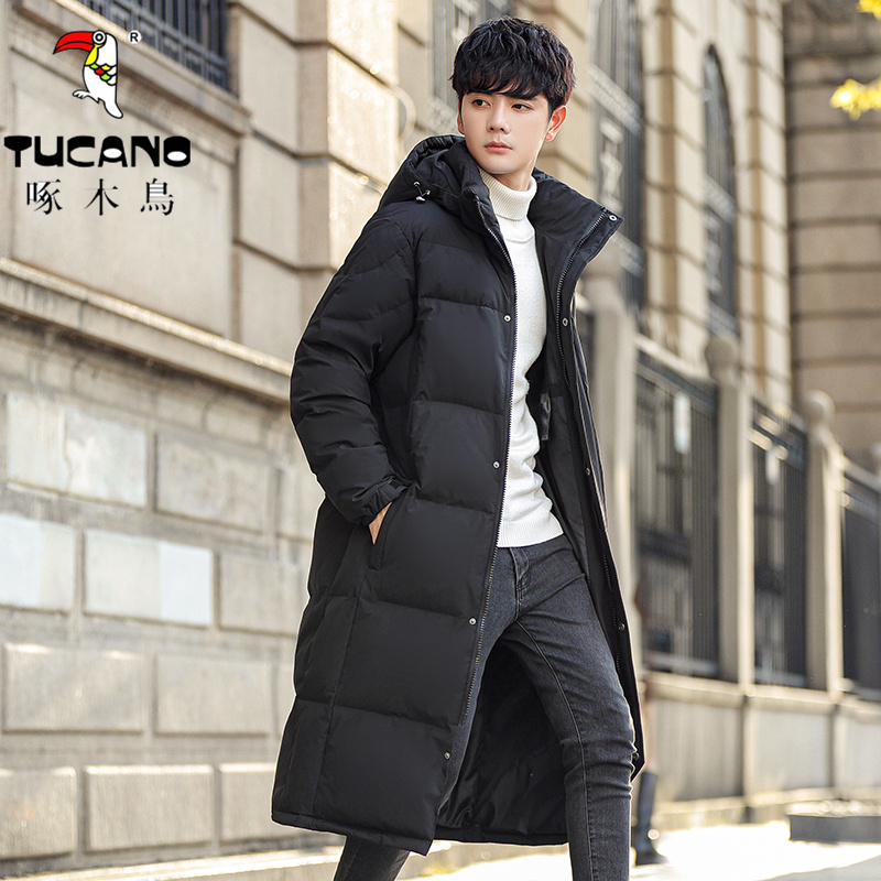 TUCANO/啄木鳥新款男款羽绒服秋冬季外套中长款情侣款过膝连帽男