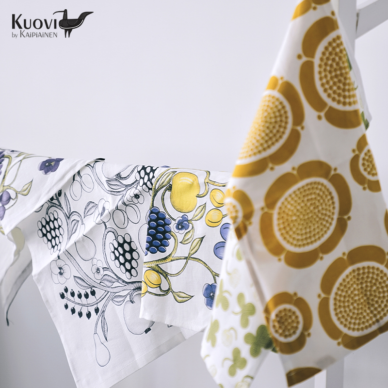 北欧芬兰进口kuovi硕果茶巾餐巾垫擦碗布擦手巾吸水纯麻女Arabia