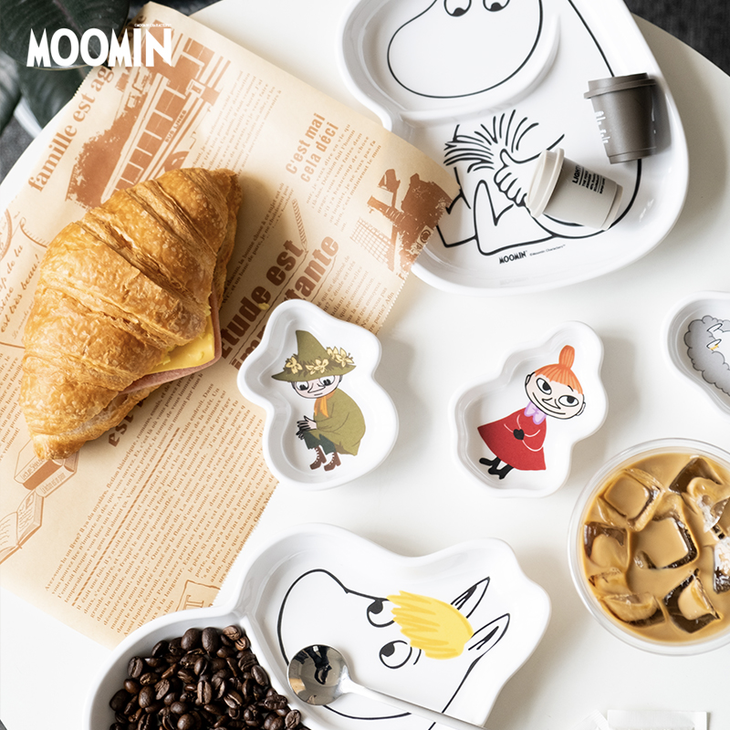 芬兰姆明moomin分格分隔盘餐具碟子调料调味酱料碟小碟骨碟小盘子