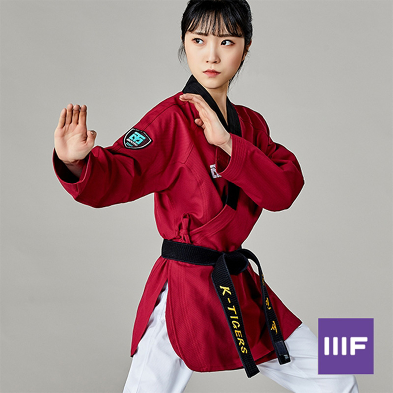 MOOTO跆拳道服品势服女款开襟 3F女子2代跆拳道训练服 韩国原产
