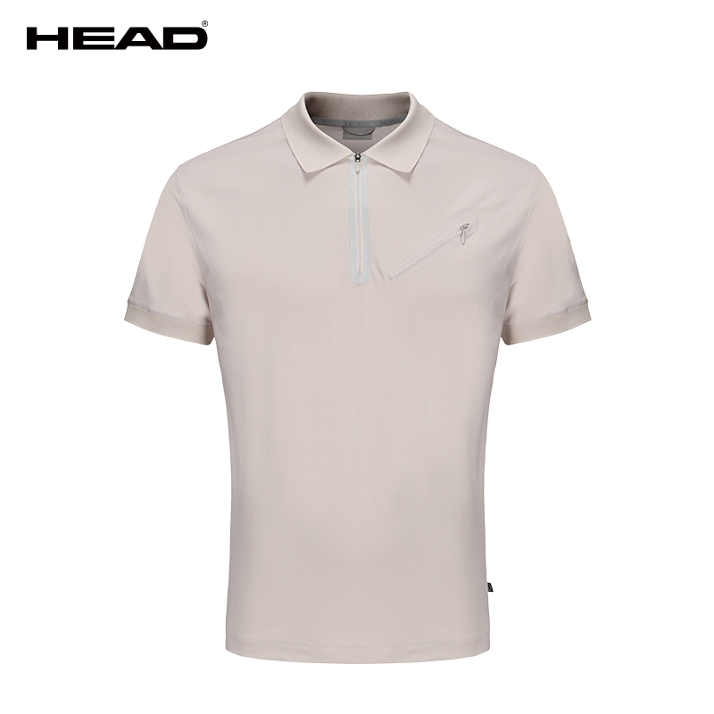 HEAD海德运动polo衫男春夏恒温压胶针织四面弹短袖T恤男