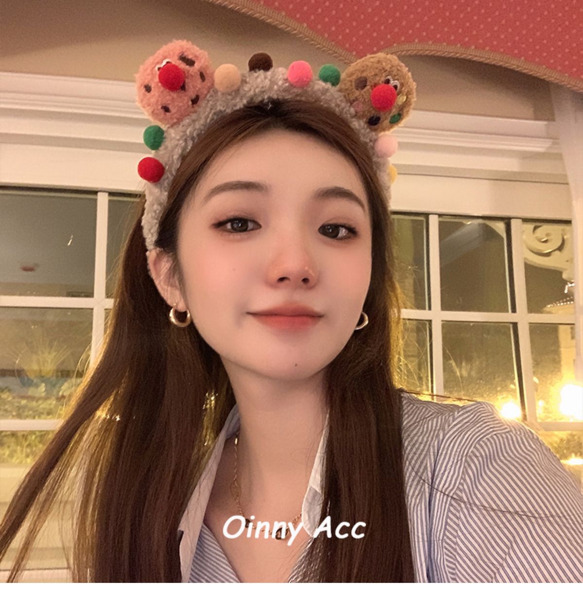 少女心卡通可爱小丑洗脸发卡2023年新款简约毛绒发箍网红头箍头饰