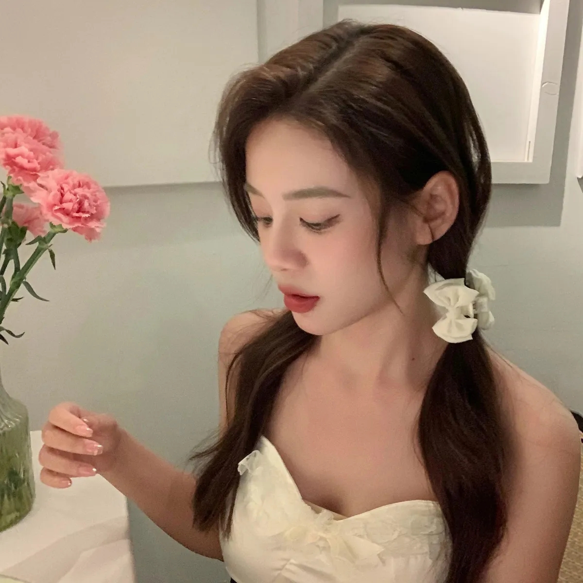 爆款可爱甜美奶油色系双面蝴蝶结抓夹气质缎面ins超仙女孩女童.