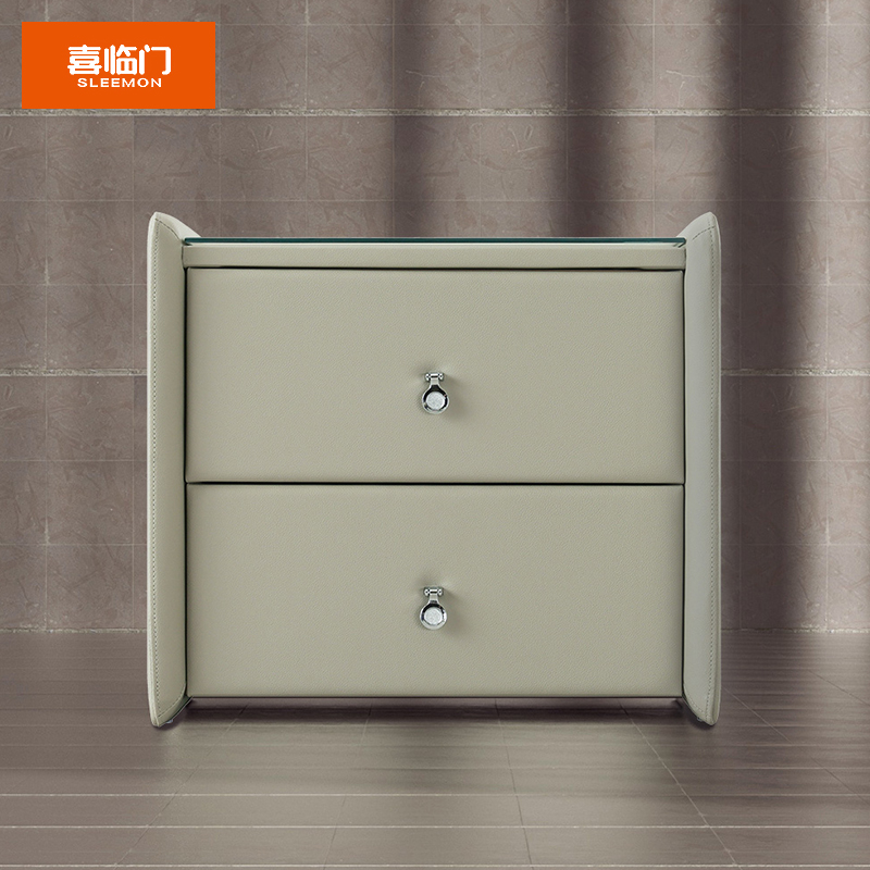 【NT03床头柜】现代简约卧室家具储物柜子百搭皮质床头柜