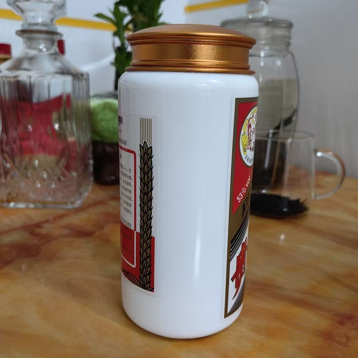 茶叶罐白酒瓶手工改造茶叶罐创意高端摆件