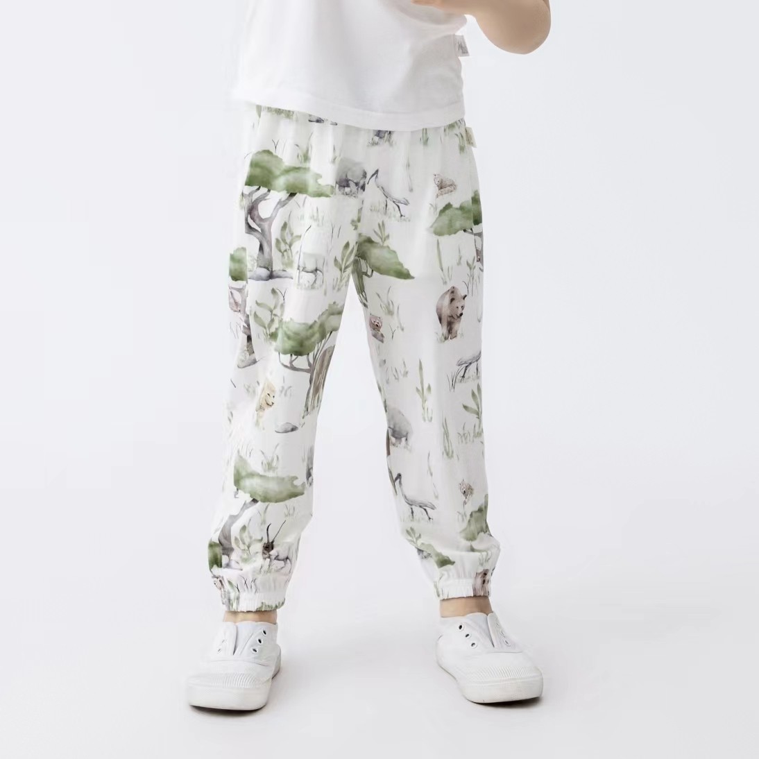 雅赞夏季防蚊裤休闲 透气 轻薄 单条裤子 柔软亲肤吸汗儿童印花