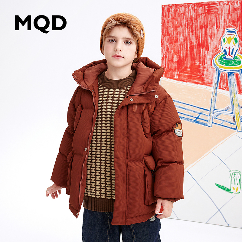 MQD男童羽绒服新肌理感面料波浪压花安全温暖抗菌绒943431305