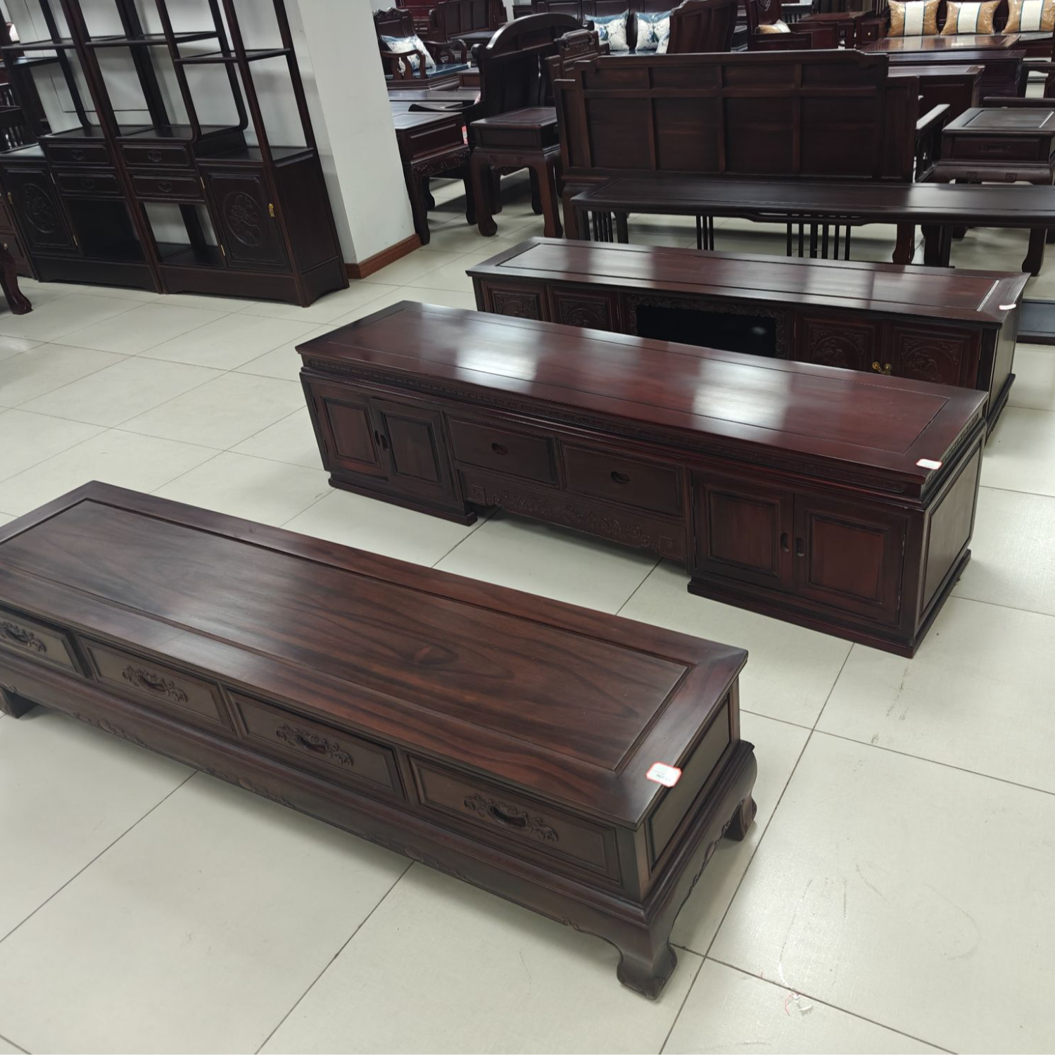 雕花酸枝电视柜 别墅客厅电视柜 床尾影视柜 成套电视几