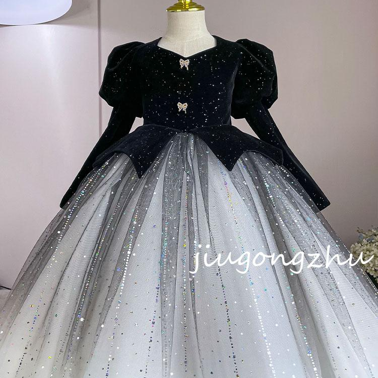 【奥黛丽】女童礼服花童婚礼婚纱裙儿童生日主持人演出服.