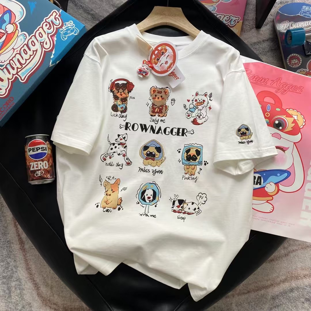 磨毛ROWNAGGER纸袋家2012加厚棉重工九宫格小狗刺绣半䄂