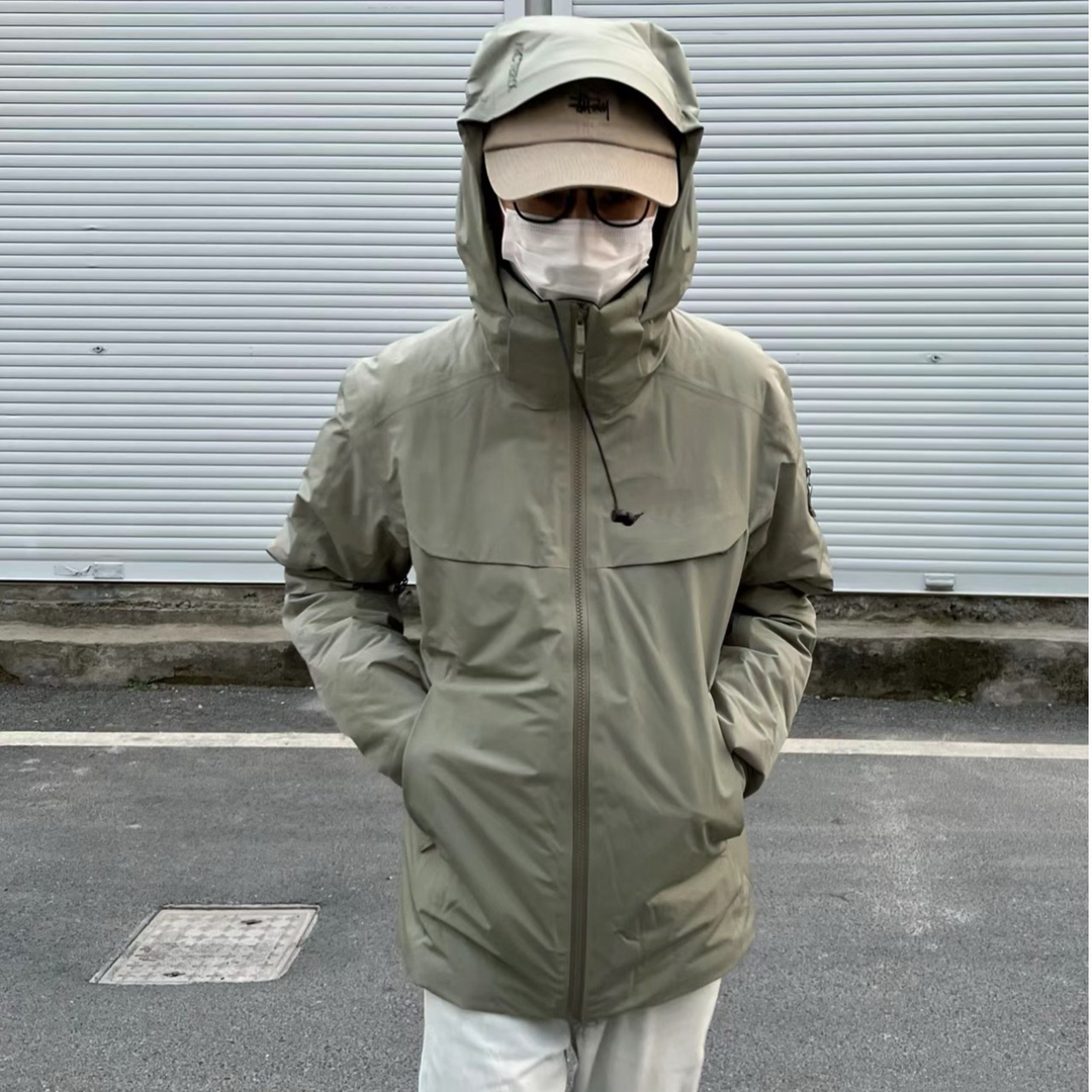 “买菜”秋冬情侣款硬壳户外防风防水连帽滑雪保暖百搭羽绒服C0674
