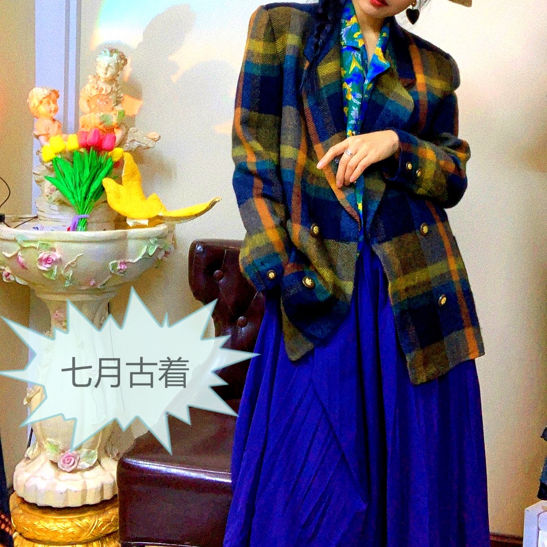 七月古着 vintage 服饰 （复古 气质 高高货大衣外套短外套）百搭