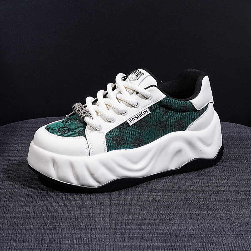 I3310  新款小白鞋2024休闲秋冬季鞋子加厚百搭软底单鞋女鞋厚底