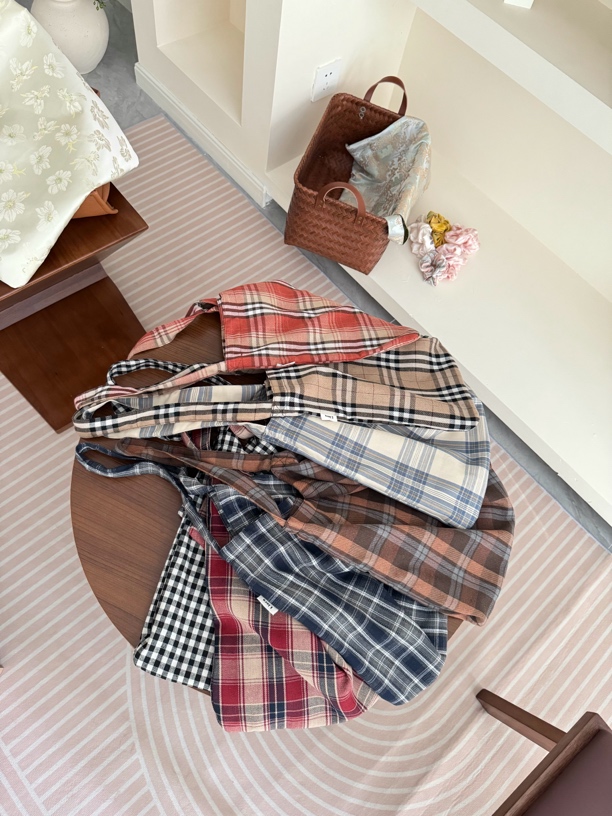 【Liora】原创小众双层格子百搭布包单肩斜挎格纹英伦秋冬复古礼物