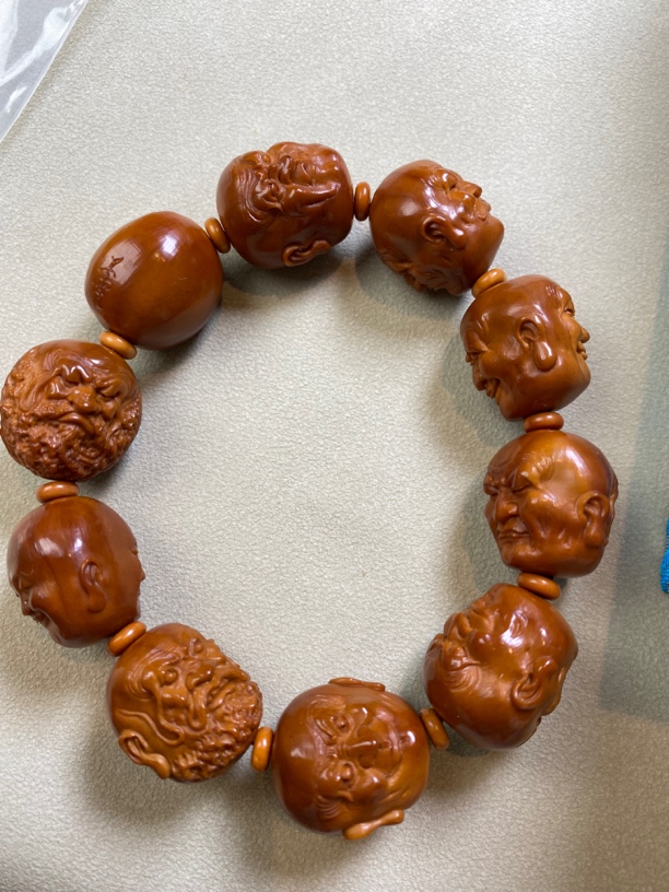 橄榄核十八罗汉手串