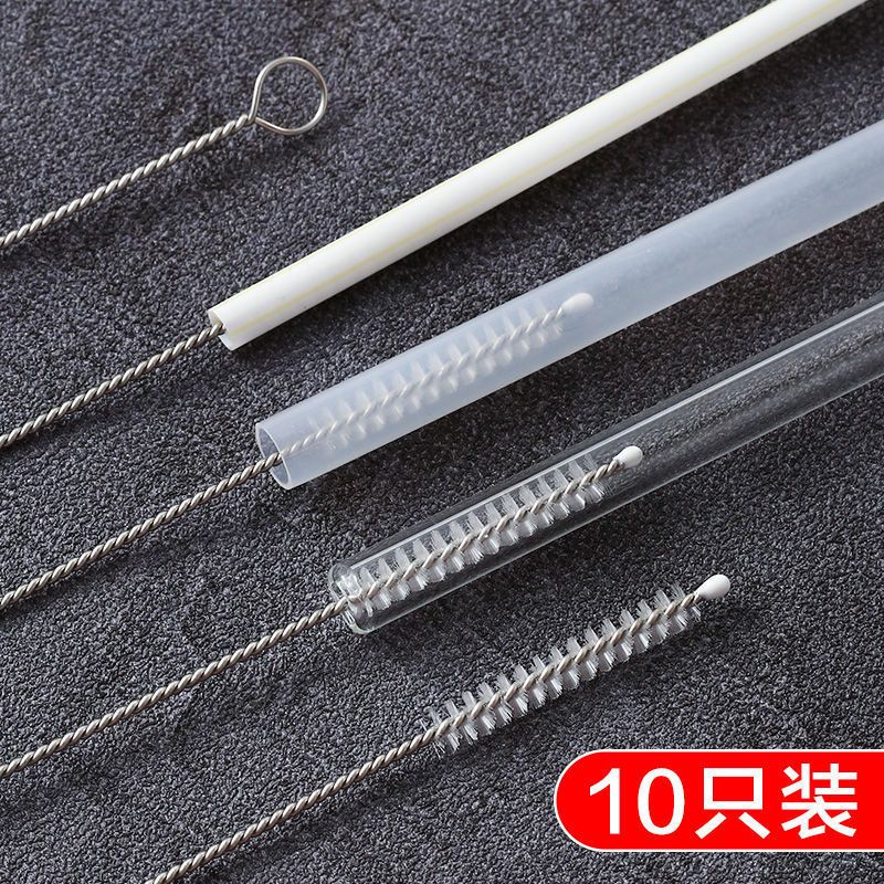 【包邮福利】细长吸管刷奶嘴刷海棉奶瓶刷宝宝婴儿用清洗刷带刷头