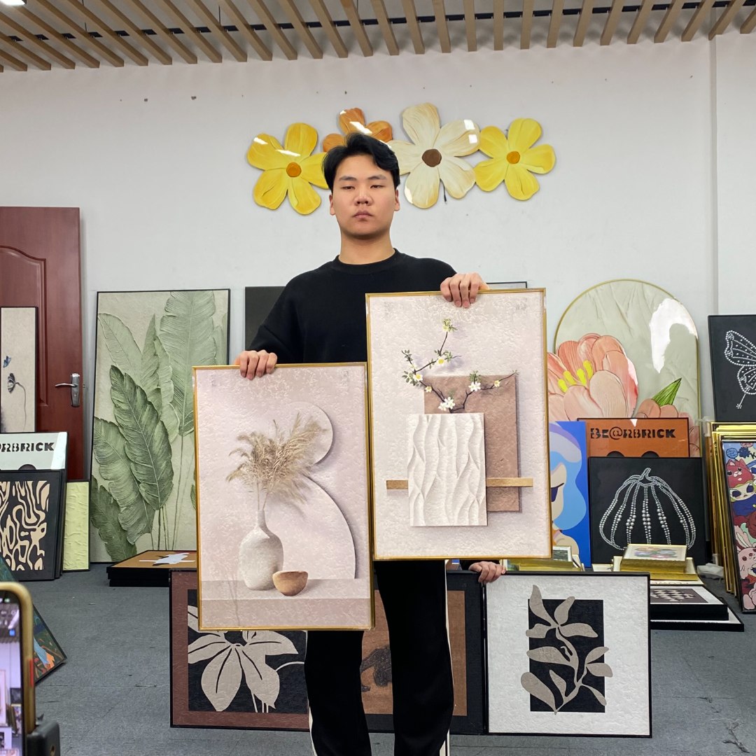 现代风餐厅装饰画餐桌墙面装饰挂画侘寂风高级感新款饭厅两联4060