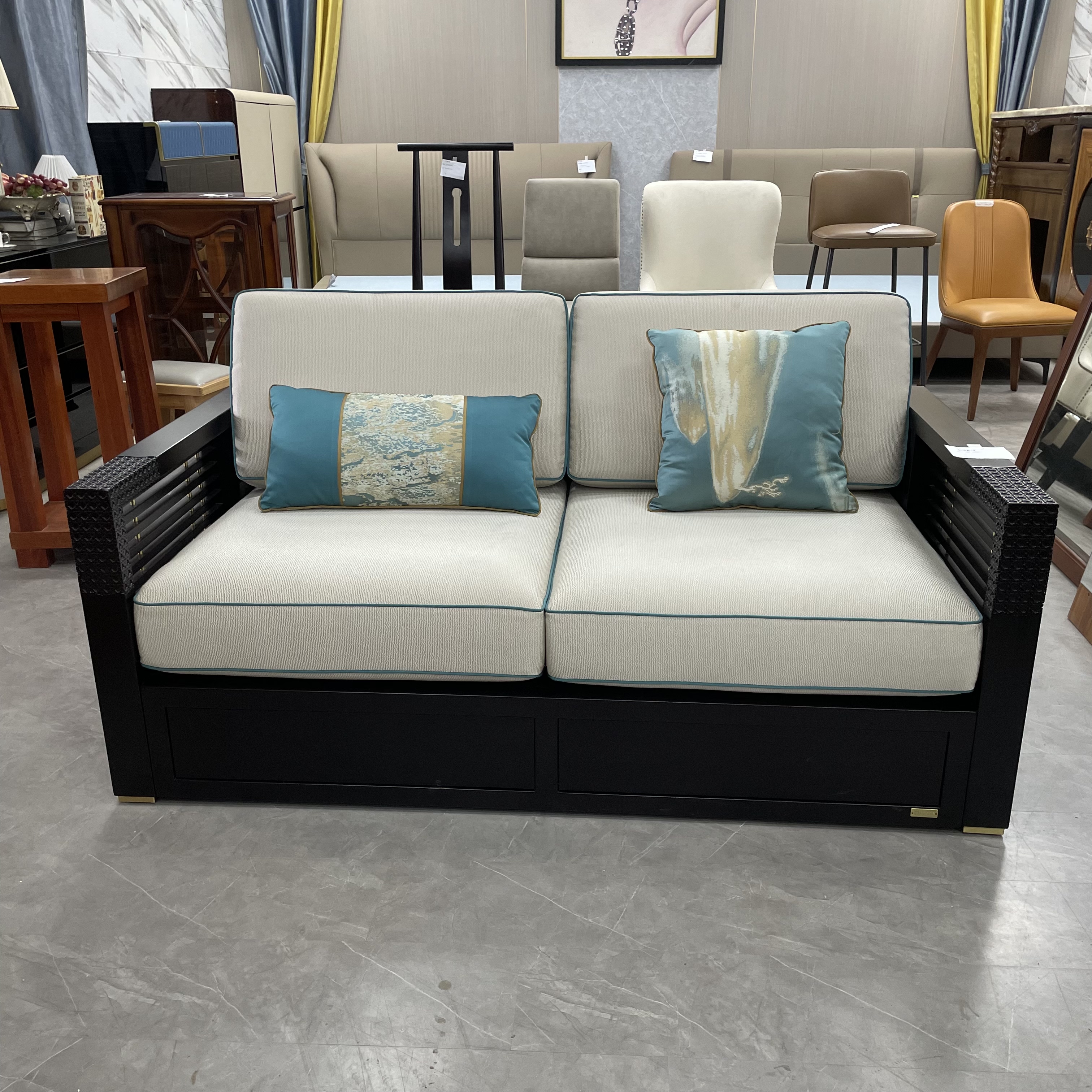 沙发实木1620*860*850座高670座深430客厅