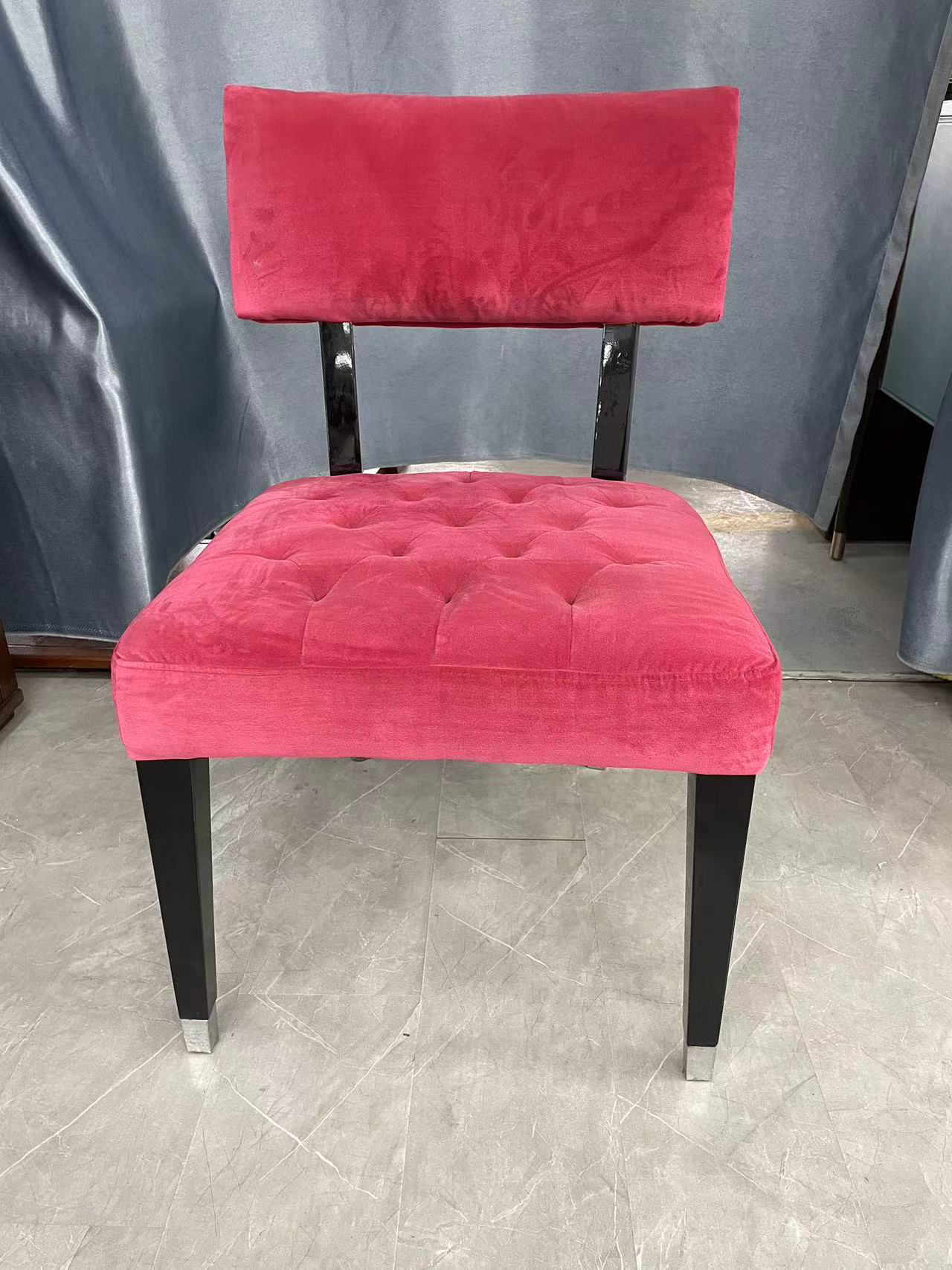 1819-14椅子榉木绒布570*650*900坐深550坐高470简约时尚单人