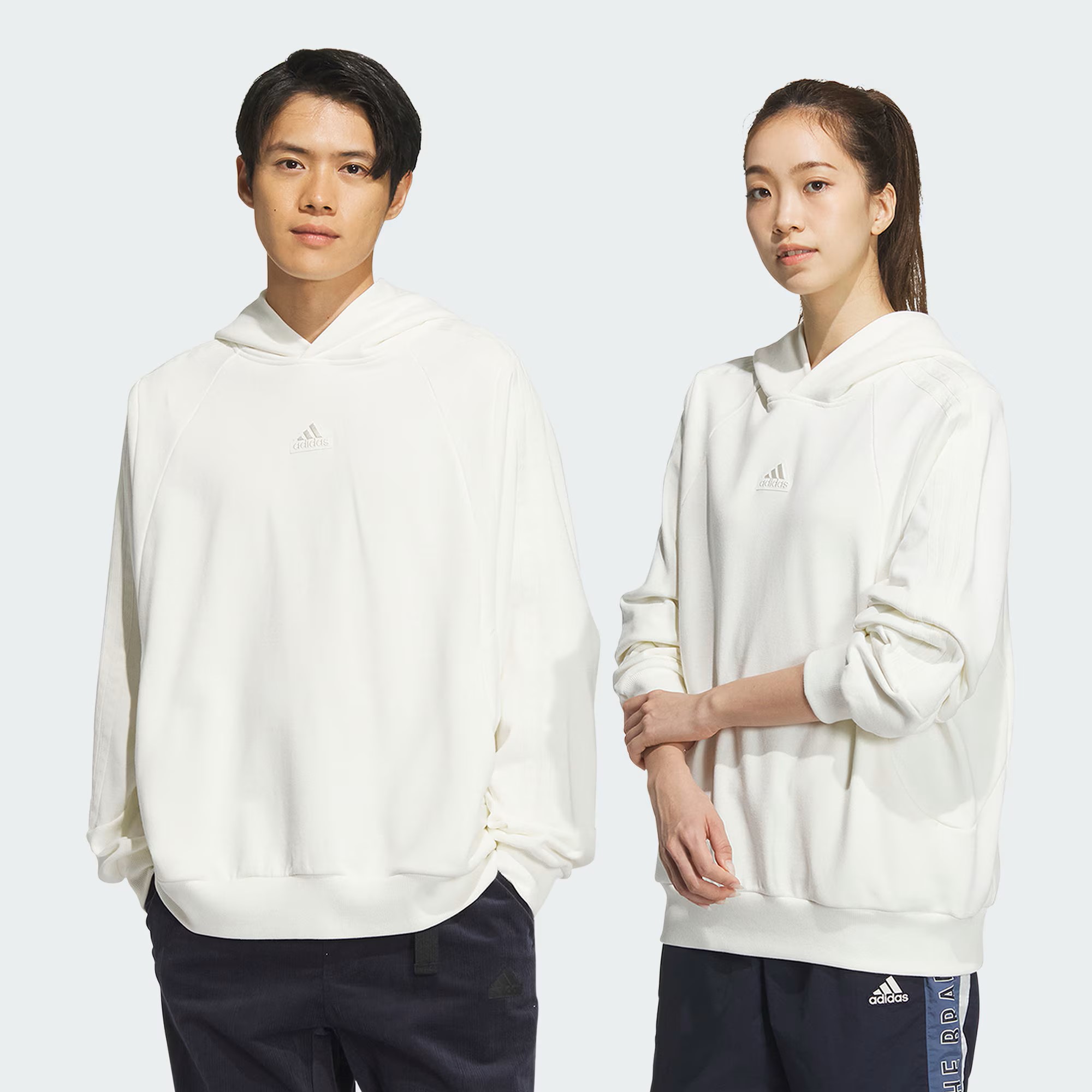 adidas/阿迪达斯3-STRIPES WARM HOODIE 情侣休闲连帽卫衣JI6635