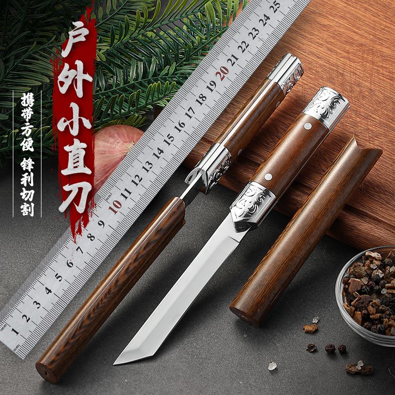 新款锋利水果手把肉小刀户外便携式切肉锋利免磨神笔不锈钢小刀