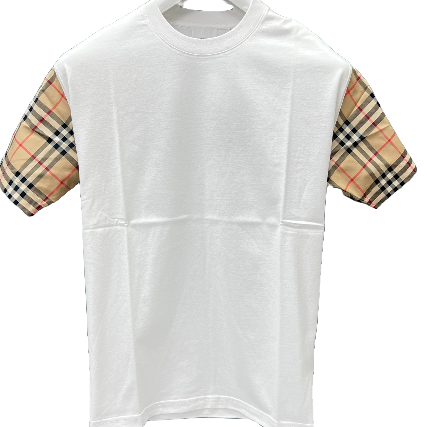 全新未使用 BURBERRY/博柏利 M夏袖子格纹休闲短袖T恤 8042716