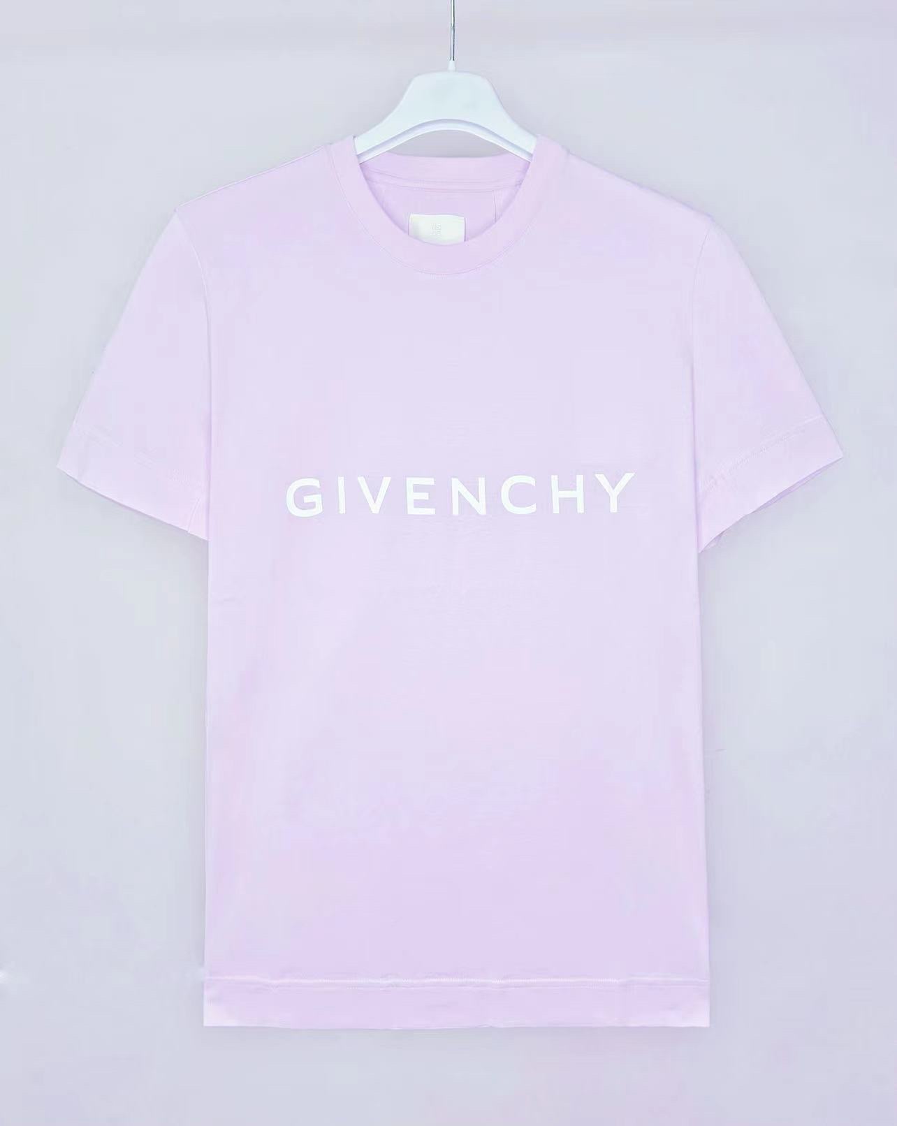 全新未使用 Givenchy/纪梵希 24春夏粉色胸前字母T恤TBM716G3YAC