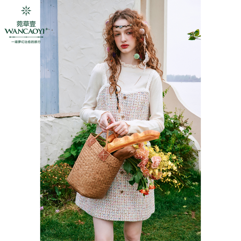 【高高甄选】菀壹2024冬季新款质针织夏季法式时尚套装H14711351