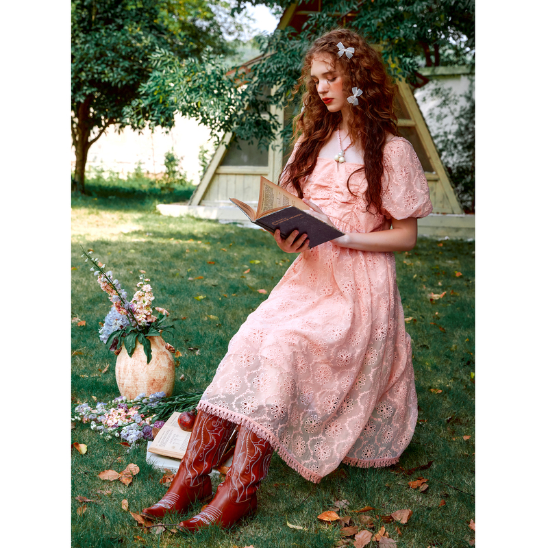 【黄蓉推荐】菀草壹2024新款气质中国风连衣裙Q05131419