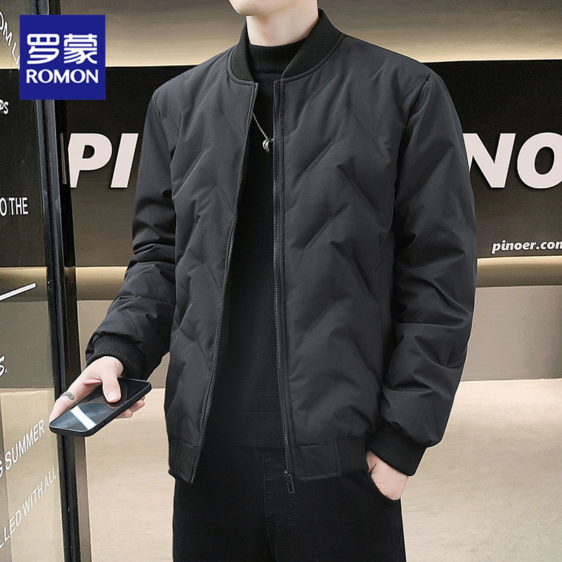 罗蒙秋冬季男士棉服棒球领休闲短款棉衣外套青年冬天保暖百搭棉袄