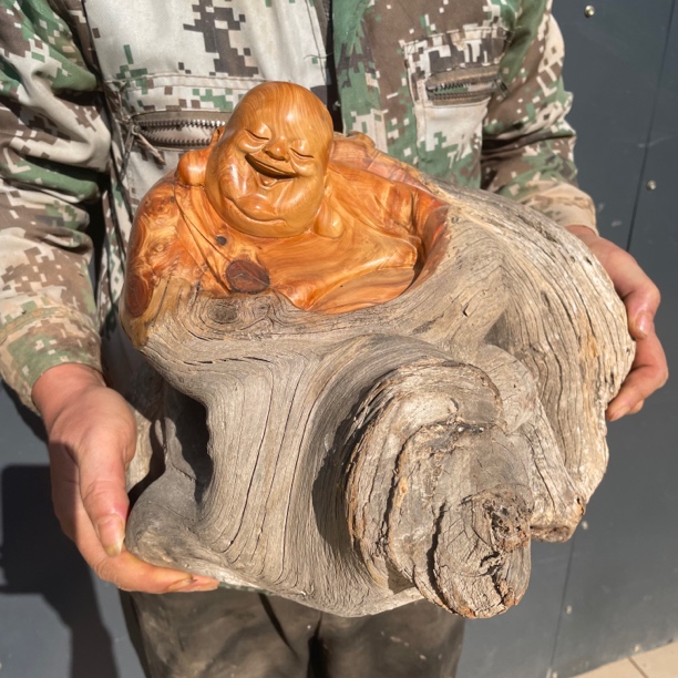 全陈化老料坨坨弥勒佛摆件