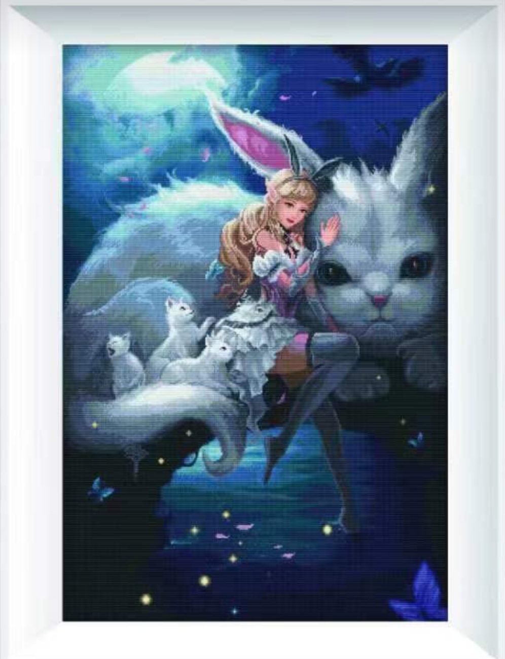 CHERISH/珍爱工艺爱的守护十字绣安格字母边白布满绣有少量勾边