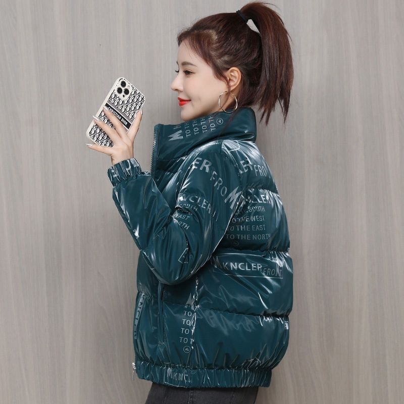 波司澄反季女羽绒服冬亮面短款印花免洗修身小个子洋气显瘦薄羽绒