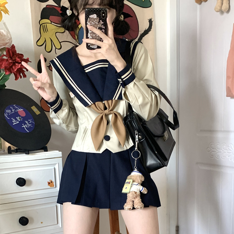 【木子酱JK】原创正版水手服烬海制服套装学院风基础款日系春秋女