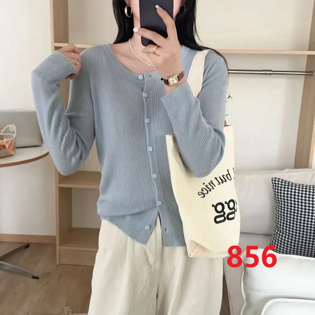 【韩版开衫】春季新款长袖针织衫开衫时尚百搭气质纯色上衣女