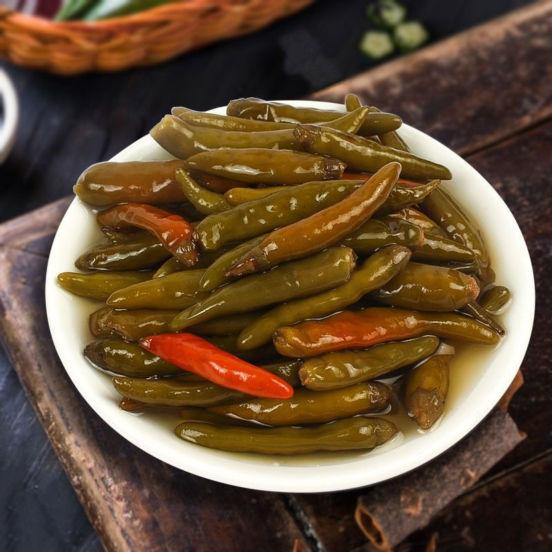 竹山农家腌辣椒泡辣椒小尖椒香辣下饭250g/袋