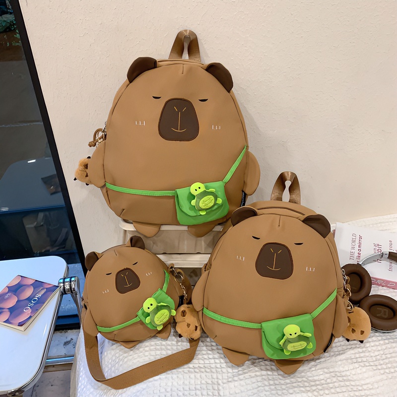 mingdiandian卡皮巴拉背包可爱双肩包包女迷你休闲大容量小书包