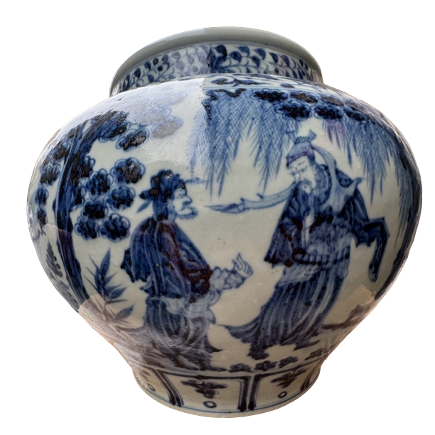 陶瓷工艺品摆件瓷器元青花青花瓷青花罐青花人物故事纹大罐
