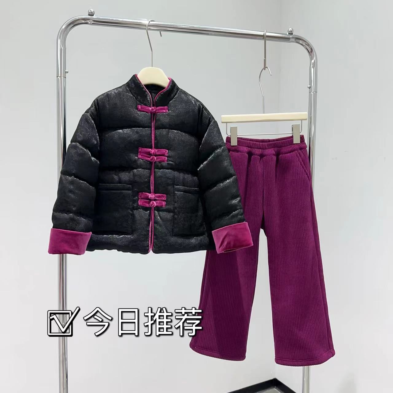 【波波家】 2024年新款国风棉服--Y1343